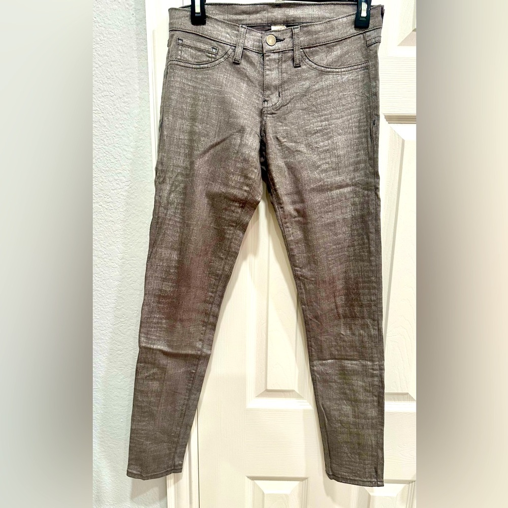 Francesca Birdcage: Silver stretch jeans 27